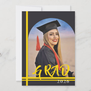 Carte Annonce de diplôme d'études secondaires lignes dor