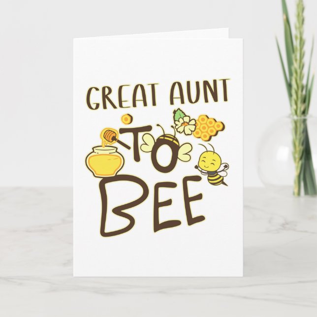 Carte Annonce de grossesse de Grande Tante To Bee Encein (Devant)