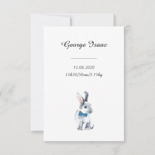 Carte Annonce de la naissance de notre fils Design 2