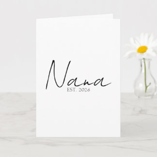 Carte Annonce de l'année de Nana EST Design de script él