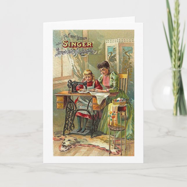 Carte Annonce de machine à coudre de chanteur "la (Devant)