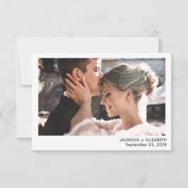 Carte Annonce de mariage photo d'élopement moderne tout 