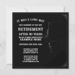 Carte Annonce de retraite avec cow-boy dans une demi-omb