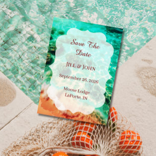 Carte Annonce de sauvegarde de date de plage tropicale