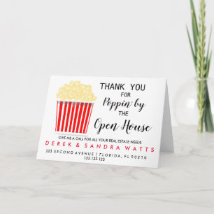 Carte annonce de visite immobilière POPCORN Pos Po