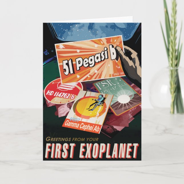 Carte Annonce de voyage Sci-Fi, Planet 51 Pegasi b (Devant)
