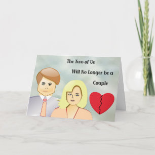 Carte Annonce du divorce avec couple illustré