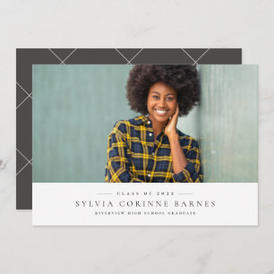 Carte Annonce simple classique de graduation photo
