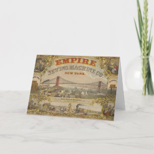 Carte Annonce Vintage Pour Empire Sewing Machine Co., Ne