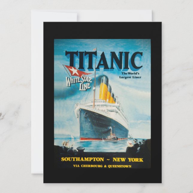 Carte Annonce voyage Titanic RMS (Devant)