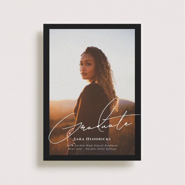 Carte Annonces de photos de l'élégante graduation de scr (Créateur téléchargé)