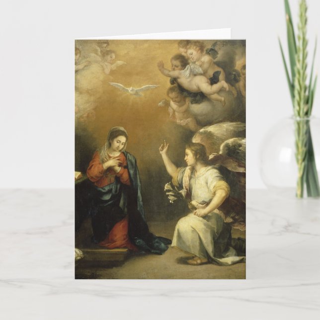 Carte Annonciation Marie et Archange Gabriel Beaux-Arts  (Devant)