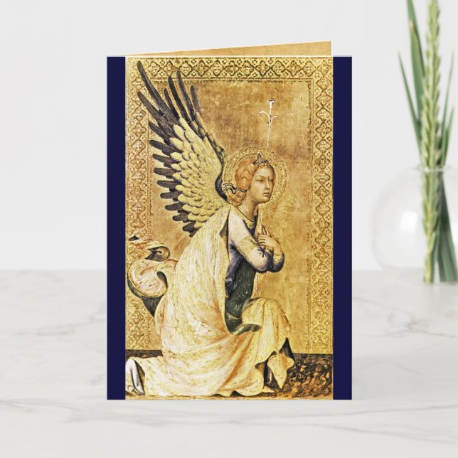 Carte ANNUNCIATION ANGEL ,Gold Yellow ,Blue Sapphire (Devant)