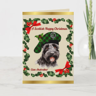 Carte Anstruther Scottie Dog Noël personnalisé
