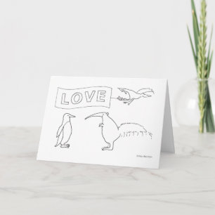 Carte "Anteater Penguin" personnalisée