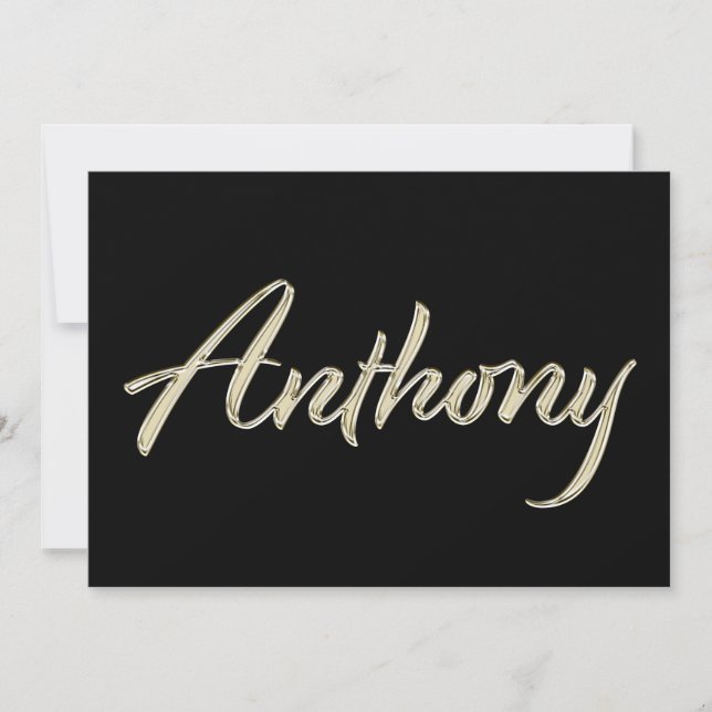 Carte Anthony White Gold Handwriting (Devant)