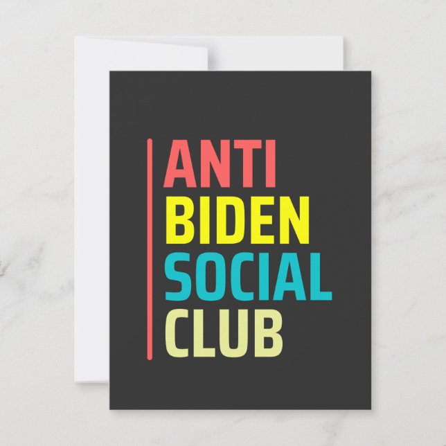 Carte Anti Biden Social Club (Devant)
