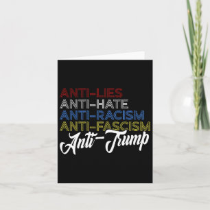 Carte Anti Mensonge Anti Haine Anti-Racisme Anti-Fascism