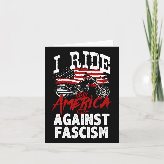 Carte Anti Trump Biker Résiste Contre La Manifestation D (Devant)