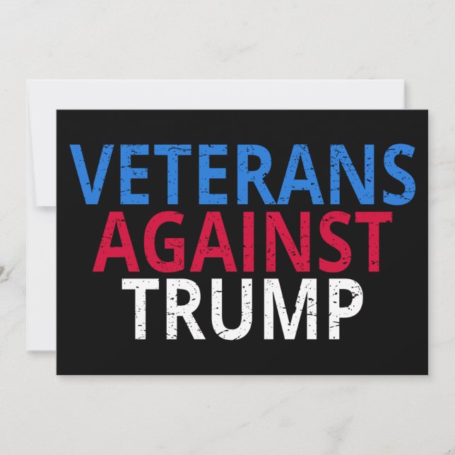 Carte Anti-Trump - Les vétérans contre Trump (Devant)