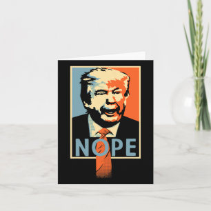 Carte Anti Trump nope Poster Resistance Parody Design