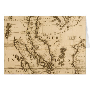 Carte antique d'Asie du Sud-Est 1687