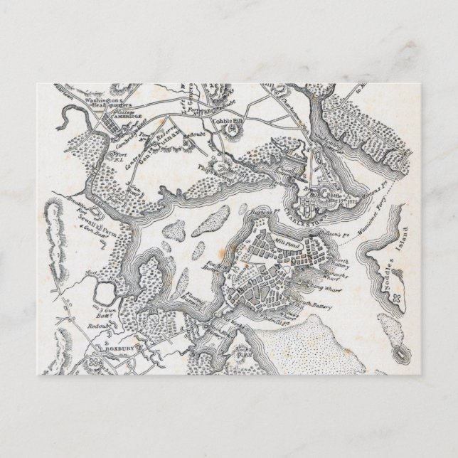 Carte antique de Boston | 1775-1776 (Devant)