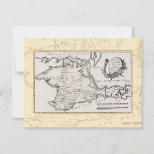 Carte antique de la péninsule de Crimée