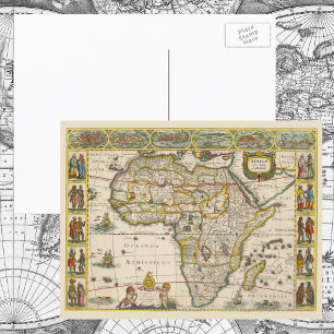 Carte antique de l'Afrique par Hondius et Jansson