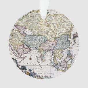 Carte antique de l'Asie 1696