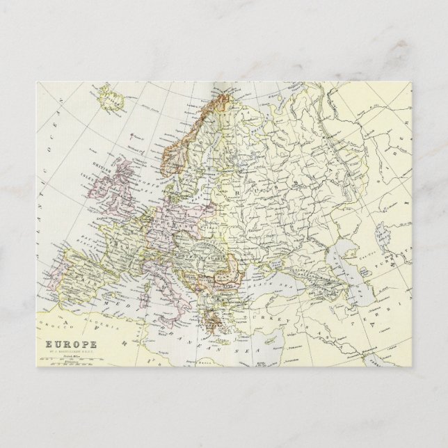 Carte antique de l'Europe (Devant)