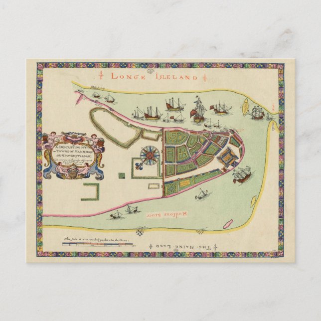 Carte antique de Long Island New York (Devant)