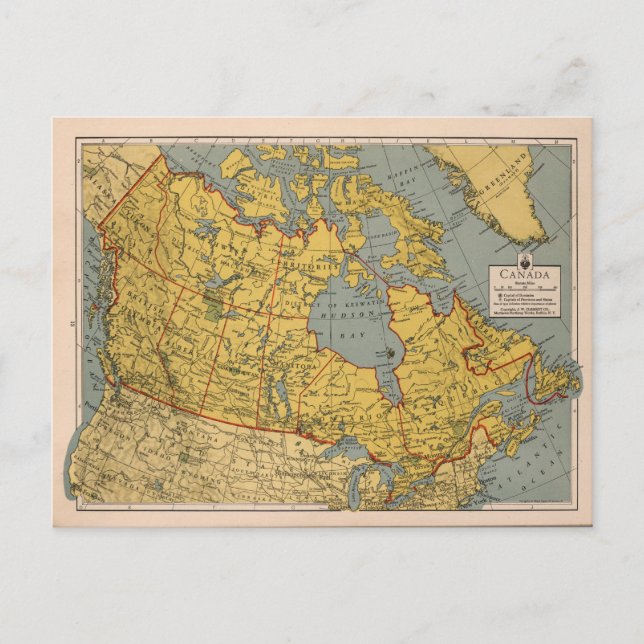 Carte antique du Canada (Devant)