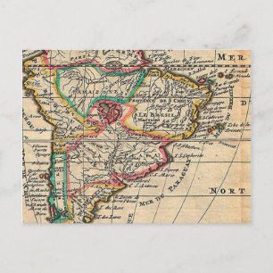 Carte antique Extraordinaire d'Amérique du Sud