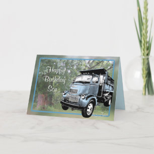 Carte Antique personnaliser de camion de vidange à toute