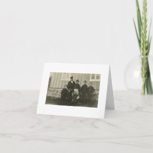 Carte Antique Real Photo Norwegian Family Note Car