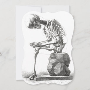 Carte Antique Squelette Anatomie : Gothique Halloween Mé