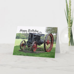 Carte Antique Tractor Birthday
