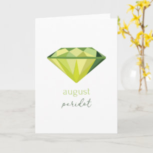 Carte Août Birthstone Peridot