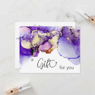 Carte *~* AP29 CADEAU CERTIFICAT Lavande Purple Bold
