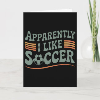 Carte Apparemment j'aime le football Retro Game Day Mama