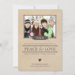 Carte Appartement de Noël Peace & Love