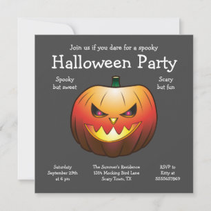Carte Appartement Invitation Citrouille Halloween