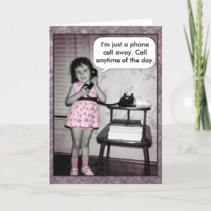 Carte Appel téléphonique personnalisé photo vintage
