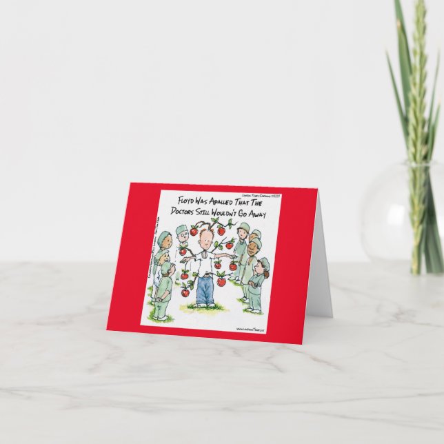 Carte Apple A Day Funny Comic Rick London (Devant)