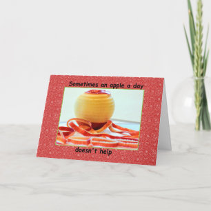 Carte Apple a Day Get Well Card