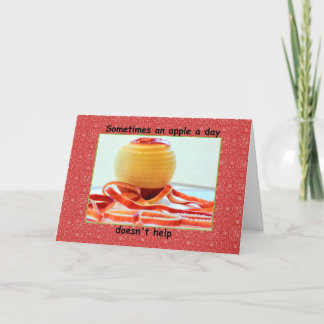 Carte Apple a Day Get Well Card