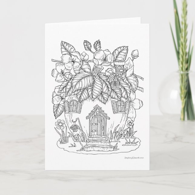 Carte Apple Blossom Fairy House Couleur It Yself Blank (Devant)
