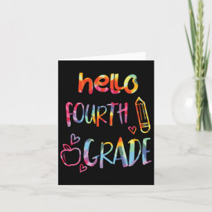 Carte Apple Bonjour 4e année Première journée de l'école