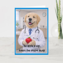 Apple + Cute Get Well Card  AB-2